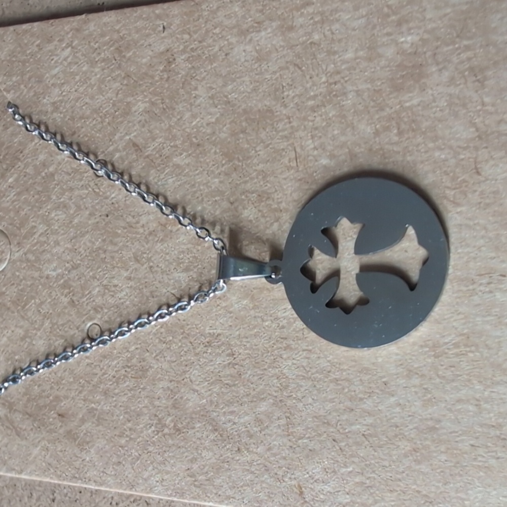 Stainless Steel Silver Minimalist Cross Necklace